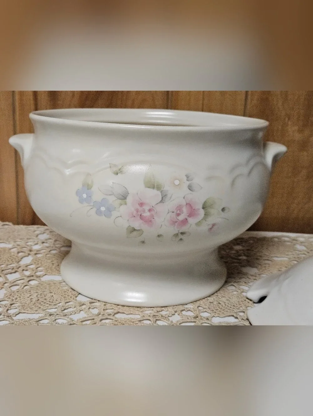 Large PFALTZGRAFF Tea Rose Double Handled Soup TUREEN BOWL w/Lid & Ladle 3.5QT